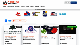 What Pickleballbrackets.com website looked like in 2022 (2 years ago)