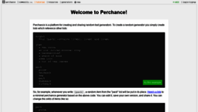 What Perchance.org website looked like in 2022 (3 years ago)