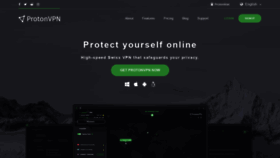 What Protonvpn.com website looked like in 2022 (2 years ago)
