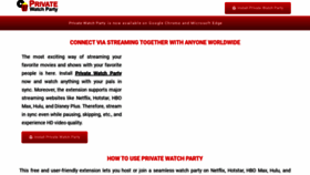 What Privatewatchparty.net website looked like in 2022 (2 years ago)