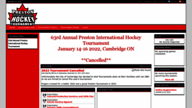 What Prestonhockeytournament.com website looked like in 2022 (2 years ago)