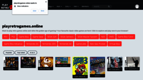 What Playretrogames.online website looked like in 2022 (2 years ago)