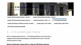 What Pubshistory.com website looked like in 2022 (2 years ago)