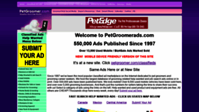 What Petgroomerads.com website looked like in 2022 (2 years ago)