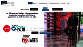 What Pafootdoctors.com website looked like in 2022 (2 years ago)