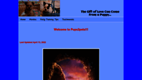 What Pups2pets.net website looked like in 2022 (2 years ago)
