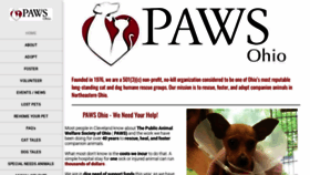 What Pawsohio.org website looked like in 2022 (2 years ago)