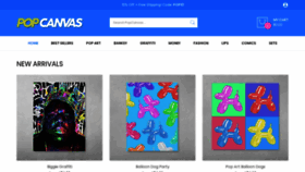 What Popcanvas.co website looked like in 2022 (3 years ago)