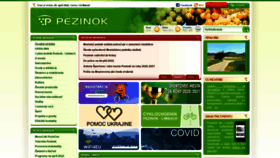 What Pezinok.sk website looked like in 2022 (2 years ago)