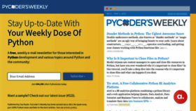 What Pycoders.com website looked like in 2022 (1 year ago)