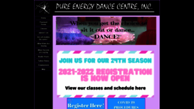 What Pureenergydance.net website looked like in 2022 (1 year ago)