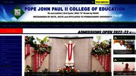 What Popejohnpaulcollege.org website looked like in 2022 (1 year ago)