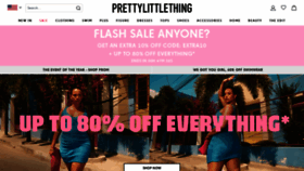 What Prettylittlething.us website looked like in 2022 (1 year ago)