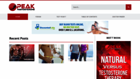 What Peaktestosterone.com website looked like in 2022 (1 year ago)