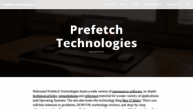 What Prefetch.net website looked like in 2022 (1 year ago)