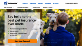 What Petinsurance.com website looked like in 2022 (1 year ago)