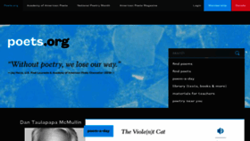 What Poets.org website looked like in 2022 (1 year ago)
