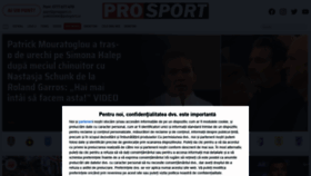 What Prosport.ro website looked like in 2022 (1 year ago)