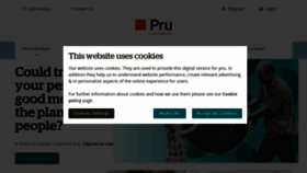 What Pru.co.uk website looked like in 2022 (1 year ago)