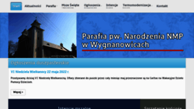 What Parafiawygnanowice.pl website looked like in 2022 (1 year ago)