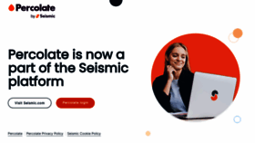 What Percolate.com website looked like in 2022 (1 year ago)