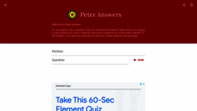 What Peteranswers.com website looked like in 2022 (1 year ago)
