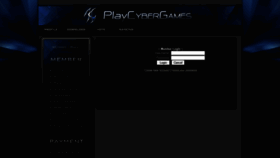 What Playcybergames.com website looked like in 2022 (1 year ago)
