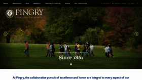 What Pingry.org website looked like in 2022 (3 years ago)