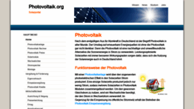 What Photovoltaik.org website looked like in 2022 (1 year ago)