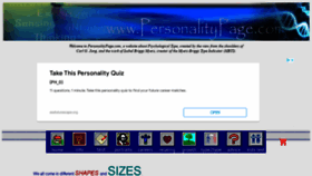 What Personalitypage.com website looked like in 2022 (1 year ago)