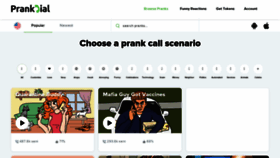 What Prankdial.com website looked like in 2022 (1 year ago)