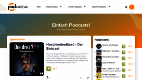 What Podcast.de website looked like in 2022 (1 year ago)