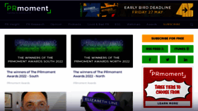 What Prmoment.com website looked like in 2022 (1 year ago)