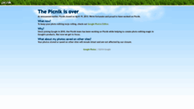 What Picnik.com website looked like in 2022 (1 year ago)