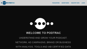 What Podtrac.com website looked like in 2022 (1 year ago)