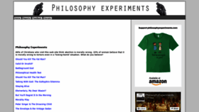 What Philosophyexperiments.com website looked like in 2022 (1 year ago)