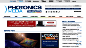 What Photonics.com website looked like in 2022 (1 year ago)