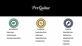 What Proguitar.com website looked like in 2022 (1 year ago)