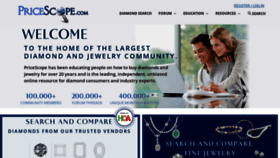 What Pricescope.com website looked like in 2022 (1 year ago)