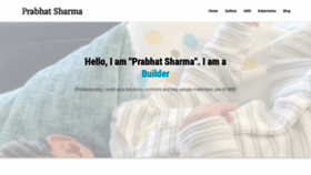 What Prabhatsharma.in website looked like in 2022 (1 year ago)