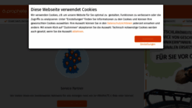 What Prophete.de website looked like in 2022 (1 year ago)