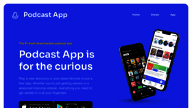 What Podcast.app website looked like in 2022 (1 year ago)