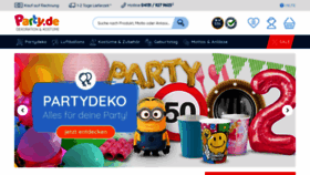 What Party.de website looked like in 2022 (1 year ago)