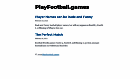 What Playfootball.games website looked like in 2022 (3 years ago)