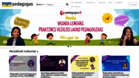 What Pedagogas.lt website looked like in 2022 (1 year ago)