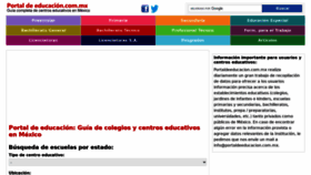 What Portaldeeducacion.com.mx website looked like in 2022 (1 year ago)