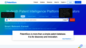 What Patentguru.com website looked like in 2022 (1 year ago)
