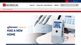 What Pioneerlasers.com website looked like in 2022 (1 year ago)