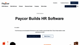 What Paycor.com website looked like in 2022 (1 year ago)