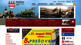 What Presov.sk website looked like in 2022 (1 year ago)